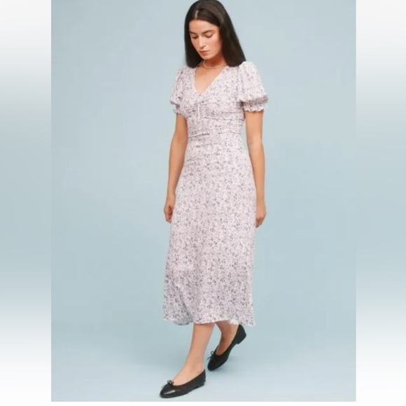 Reformation Trisha Johanna Dress US 2 UK 6 / 8 Floral Boho Midi BNWT Sold Out - Picture 3 of 10